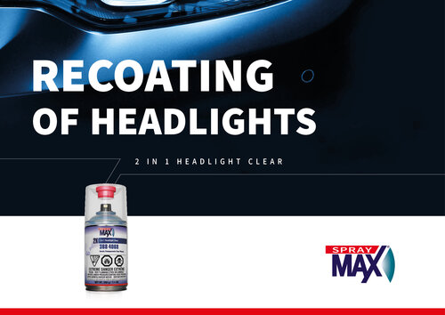Headlamp lens recoating