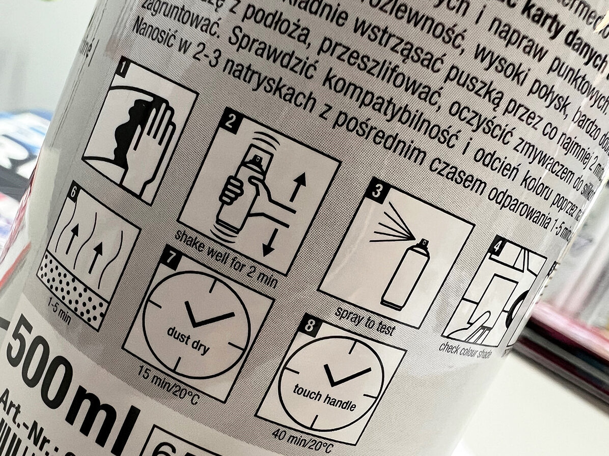 Photo de la boîte Étiquette avec pictogrammes